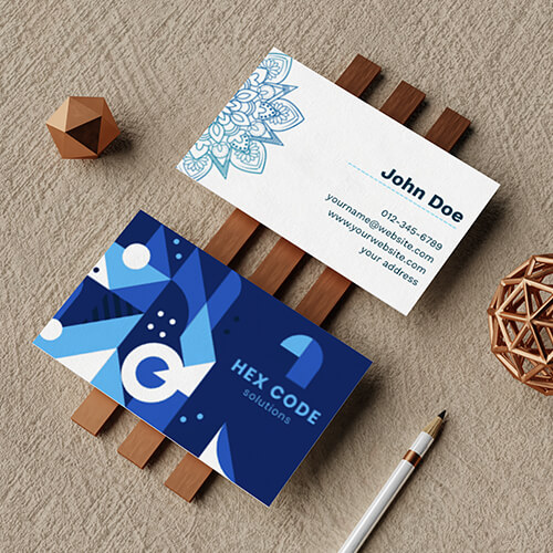 Business card size